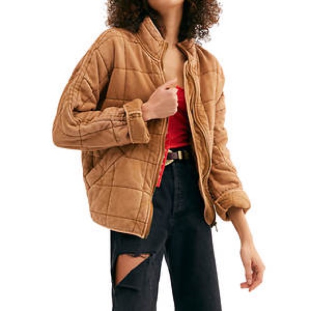 Free People Dolman Quilted Knit Jacket - Small